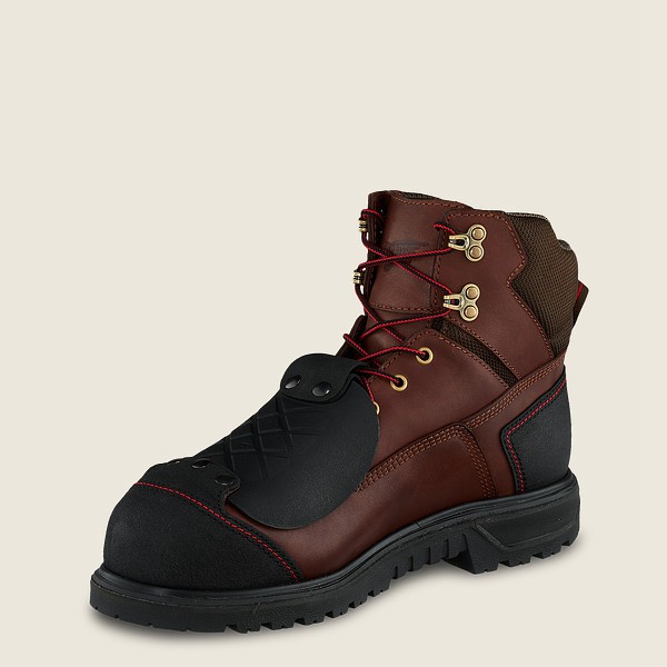 Safety Støvler Herre - Red Wing Brnr Xp - 6-Inch Waterproof Toe Metguard - Brune/Sort - OTBVGP-934